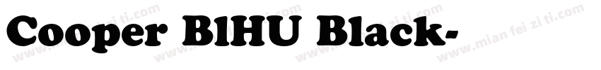 Cooper BlHU Black字体转换